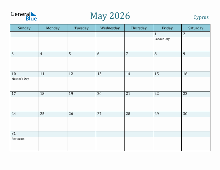 May 2026 Calendar with Holidays