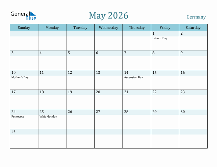 May 2026 Calendar with Holidays