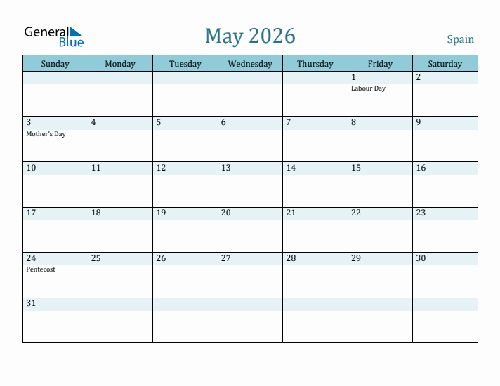 May 2026 Calendar with Holidays