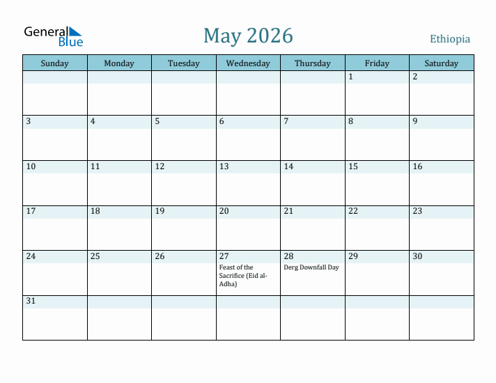 May 2026 Calendar with Holidays