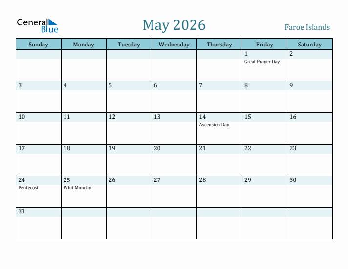 May 2026 Calendar with Holidays