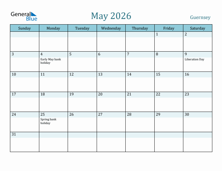 May 2026 Calendar with Holidays