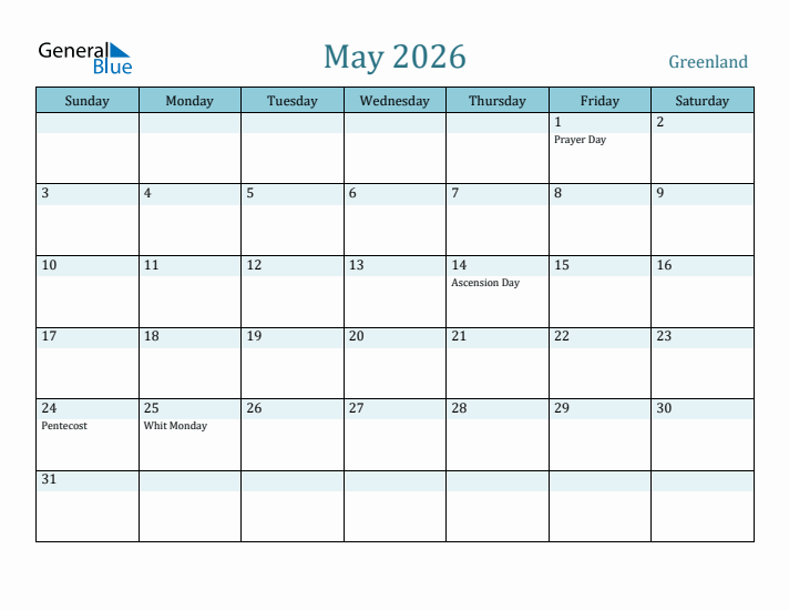 May 2026 Calendar with Holidays