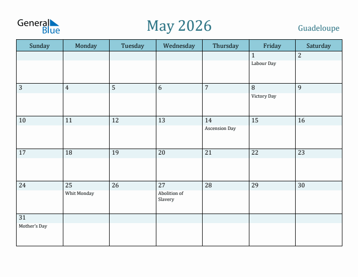 May 2026 Calendar with Holidays