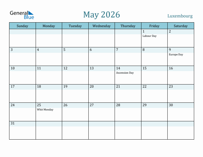 May 2026 Calendar with Holidays