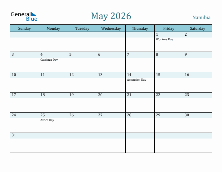 May 2026 Calendar with Holidays