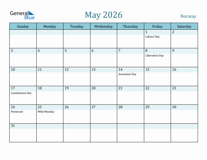 May 2026 Calendar with Holidays