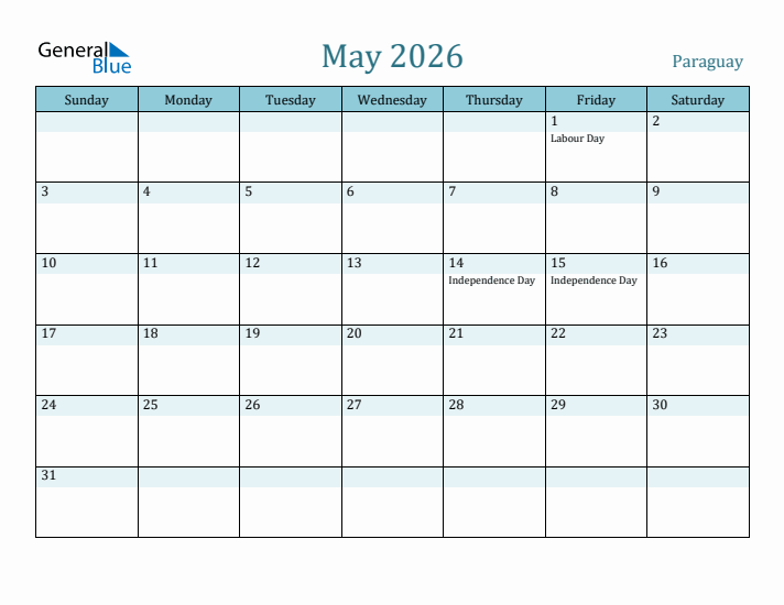 May 2026 Calendar with Holidays