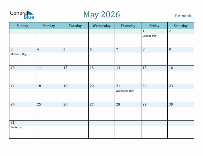 May 2026 Calendar with Holidays