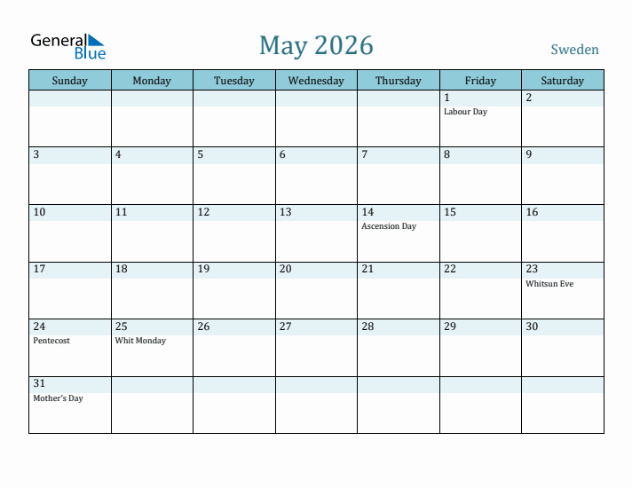 May 2026 Calendar with Holidays