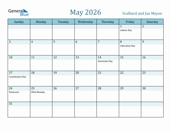 May 2026 Calendar with Holidays