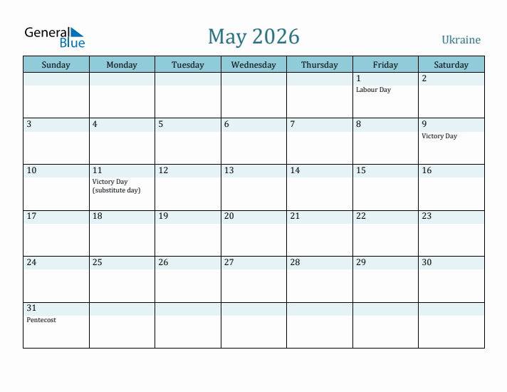 May 2026 Calendar with Holidays