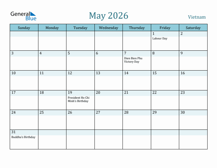 May 2026 Calendar with Holidays