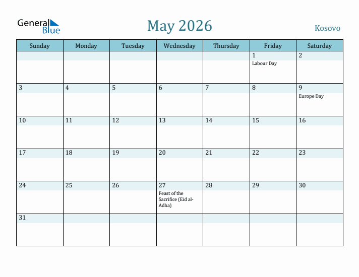 May 2026 Calendar with Holidays