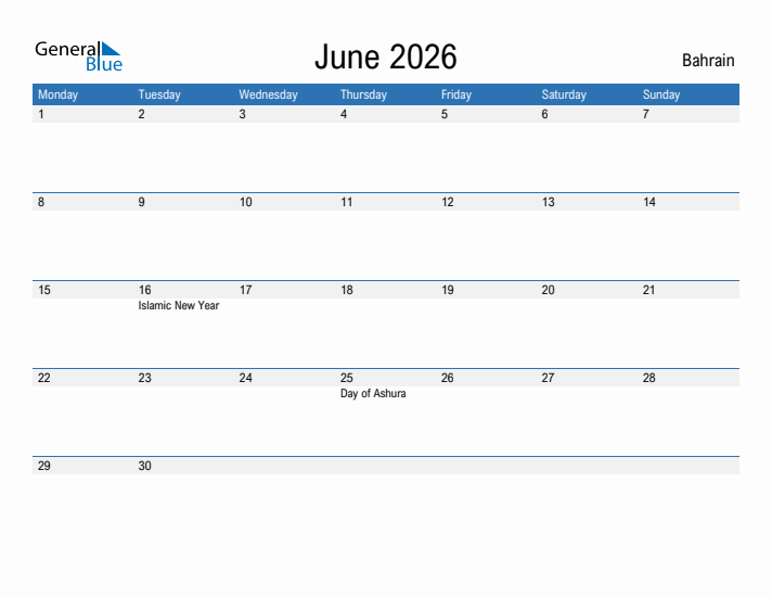 Fillable June 2026 Calendar