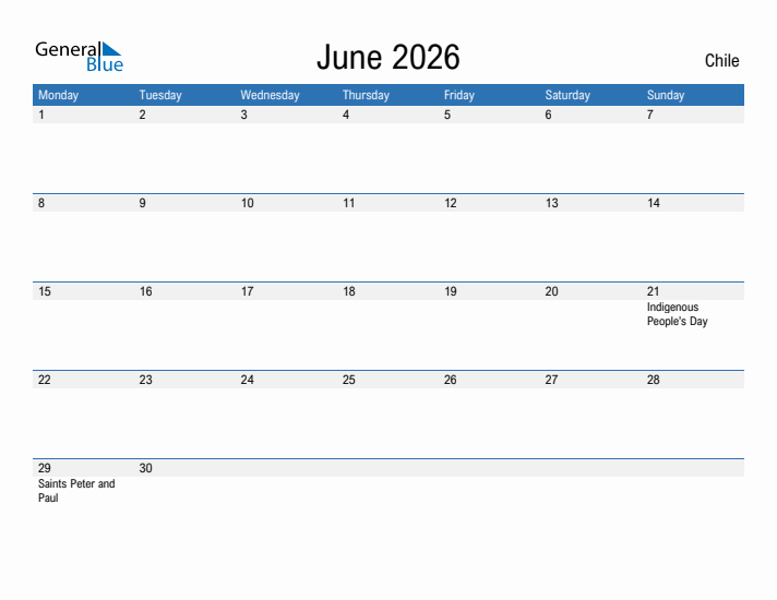 Fillable June 2026 Calendar