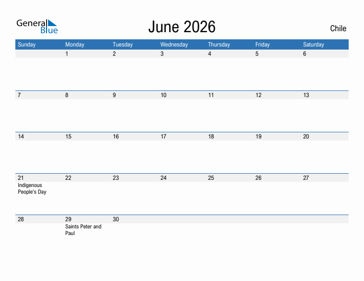 Fillable June 2026 Calendar