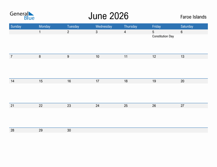 Fillable June 2026 Calendar