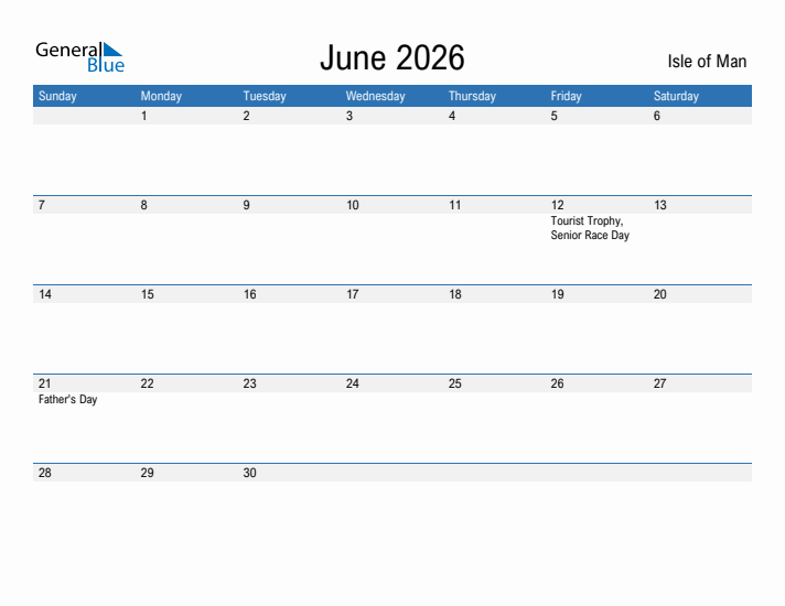 Fillable June 2026 Calendar