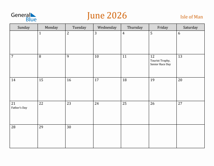 June 2026 Holiday Calendar with Sunday Start