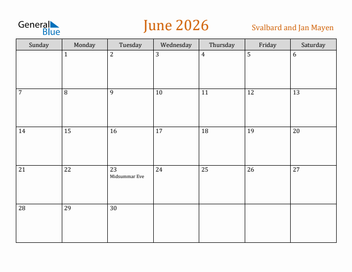 June 2026 Holiday Calendar with Sunday Start