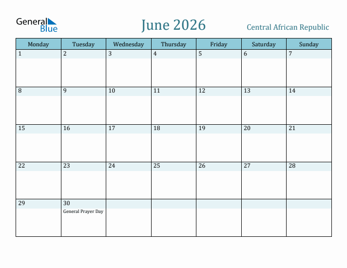 June 2026 Calendar with Holidays