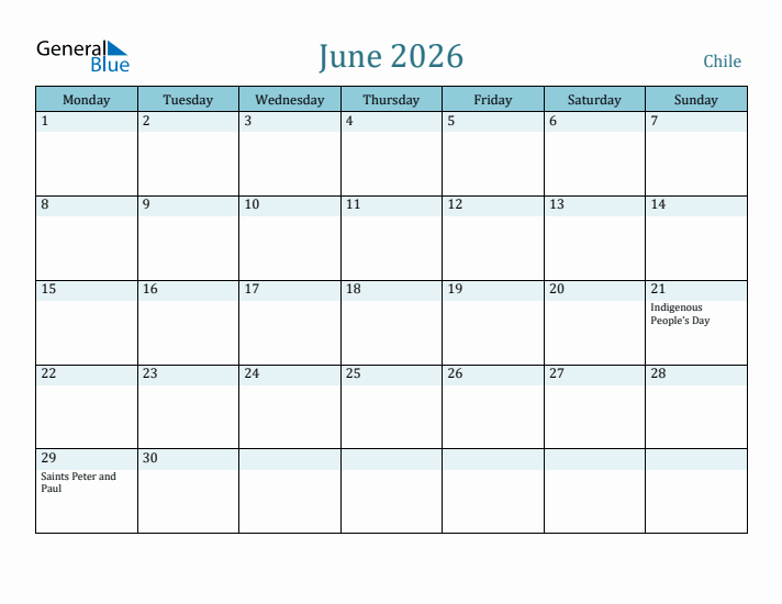 June 2026 Calendar with Holidays