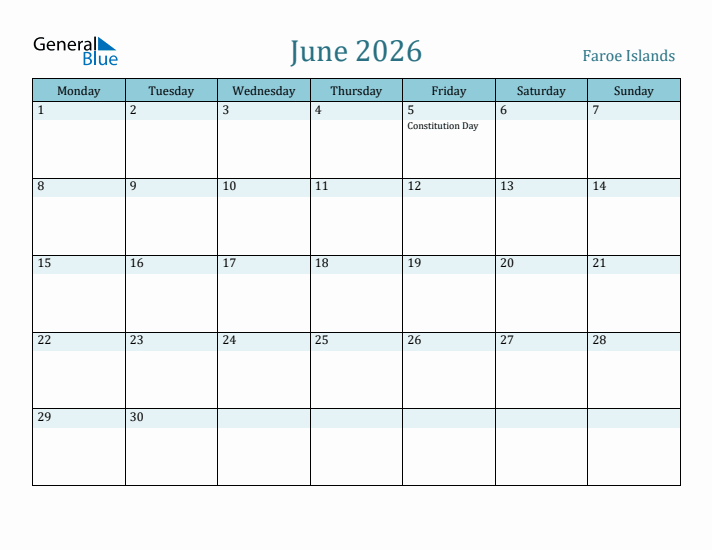 June 2026 Calendar with Holidays