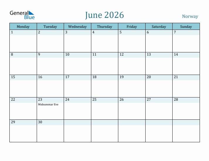 June 2026 Calendar with Holidays