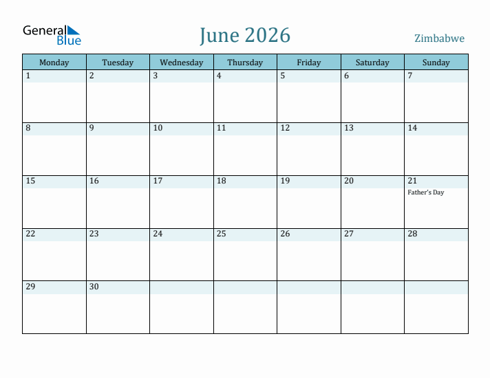 June 2026 Calendar with Holidays