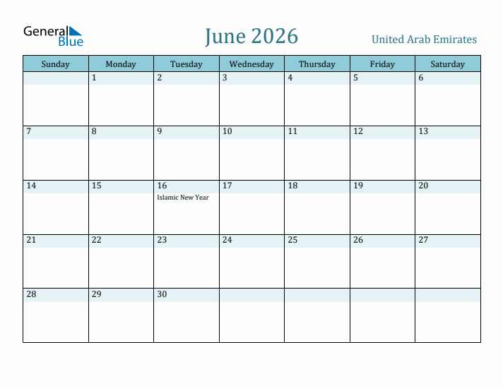 June 2026 Calendar with Holidays