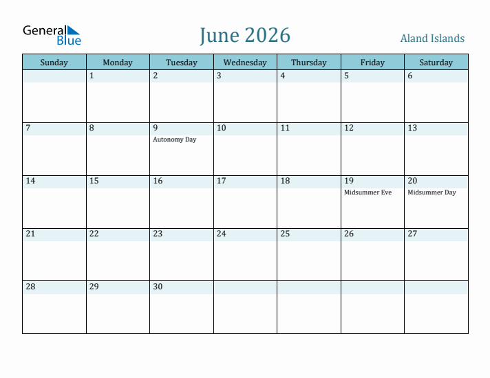 June 2026 Calendar with Holidays