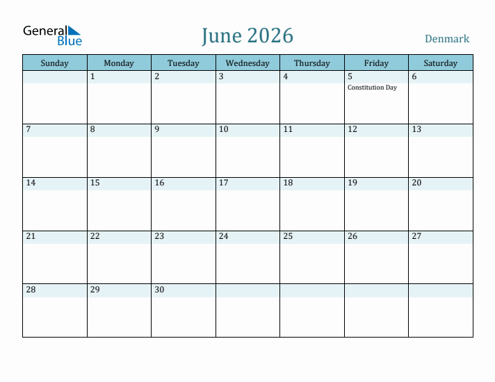 June 2026 Calendar with Holidays