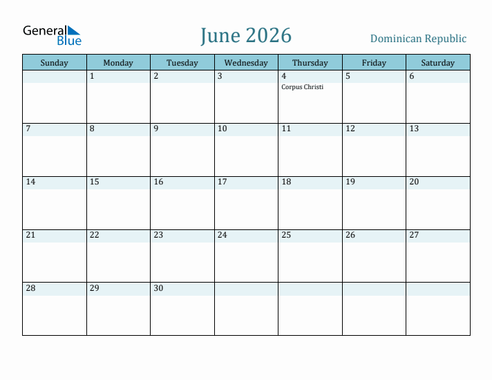 June 2026 Calendar with Holidays