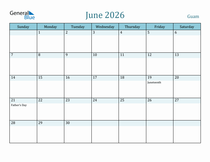 June 2026 Calendar with Holidays