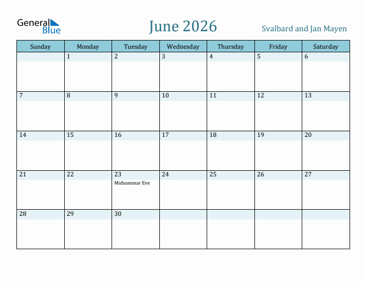 June 2026 Calendar with Holidays