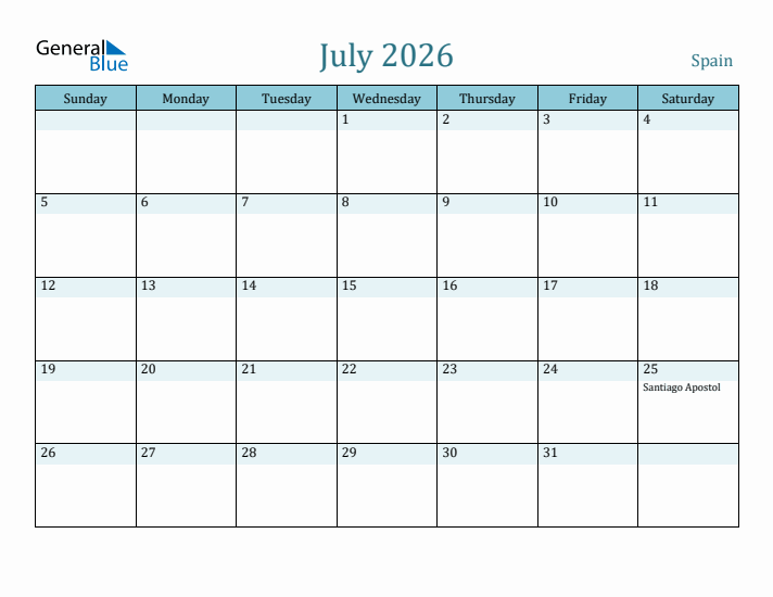 July 2026 Calendar with Holidays