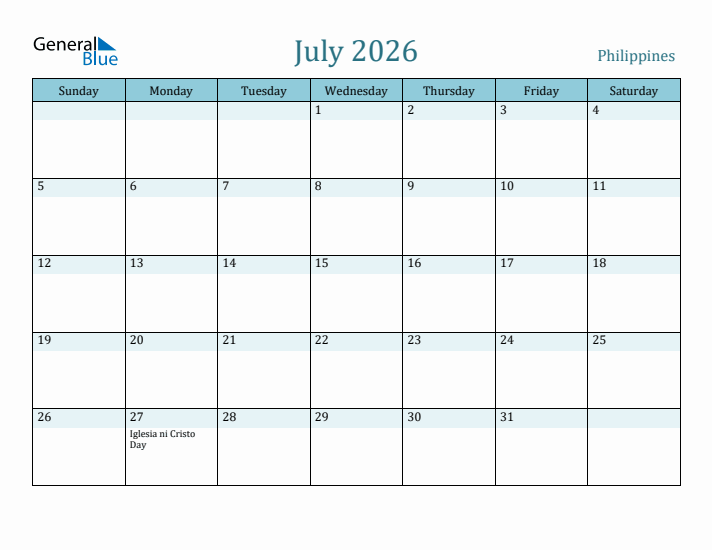 July 2026 Calendar with Holidays