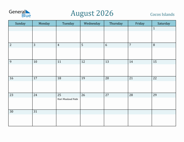 August 2026 Calendar with Holidays