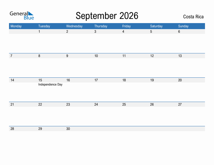 Fillable September 2026 Calendar