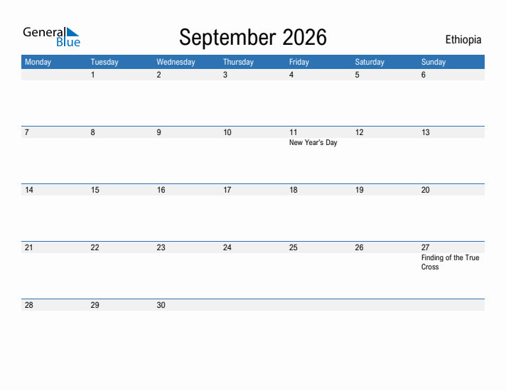 Fillable September 2026 Calendar