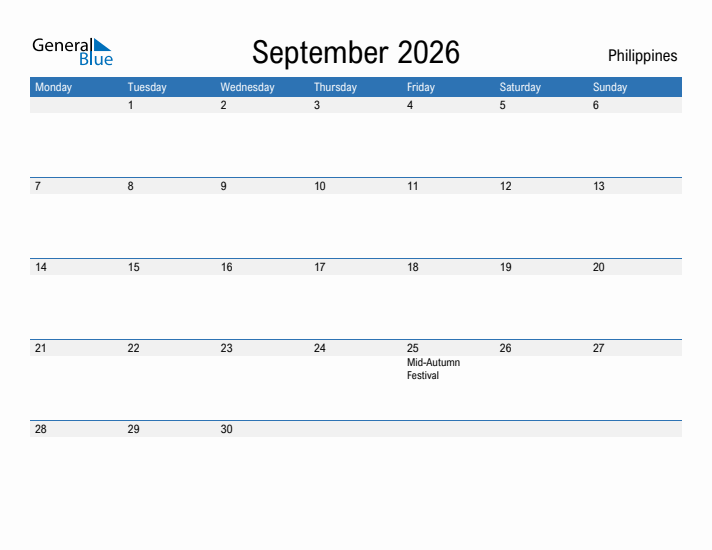 Fillable September 2026 Calendar