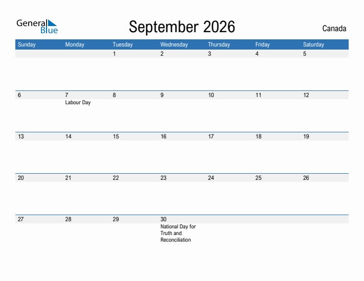 Fillable September 2026 Calendar