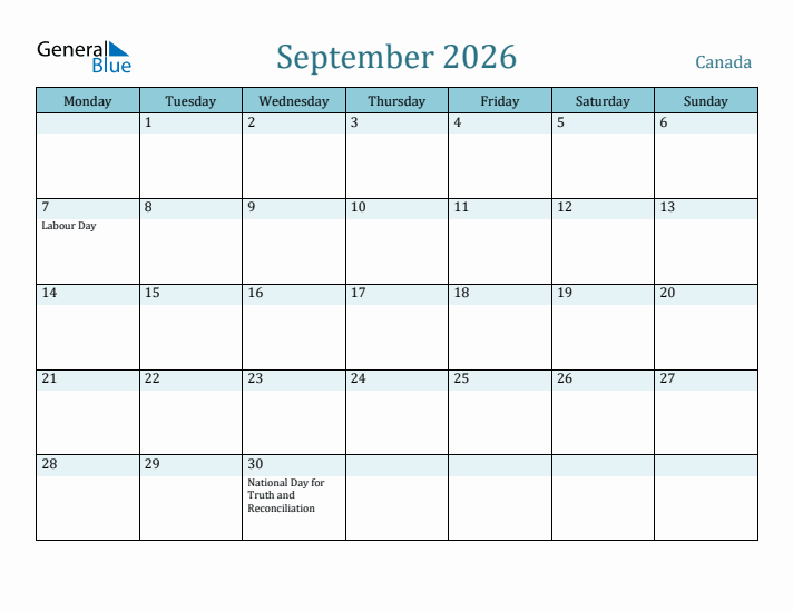 September 2026 Calendar with Holidays