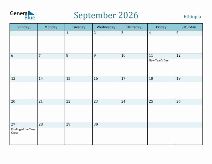 September 2026 Calendar with Holidays