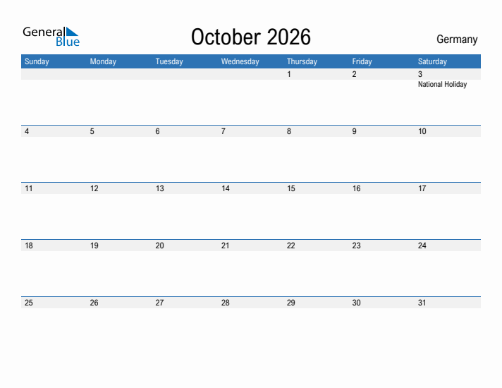 Fillable October 2026 Calendar