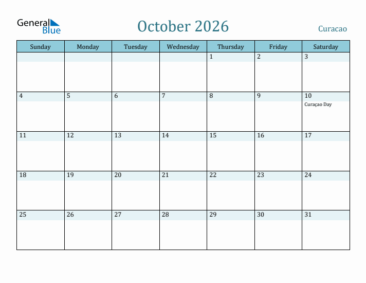 October 2026 Calendar with Holidays