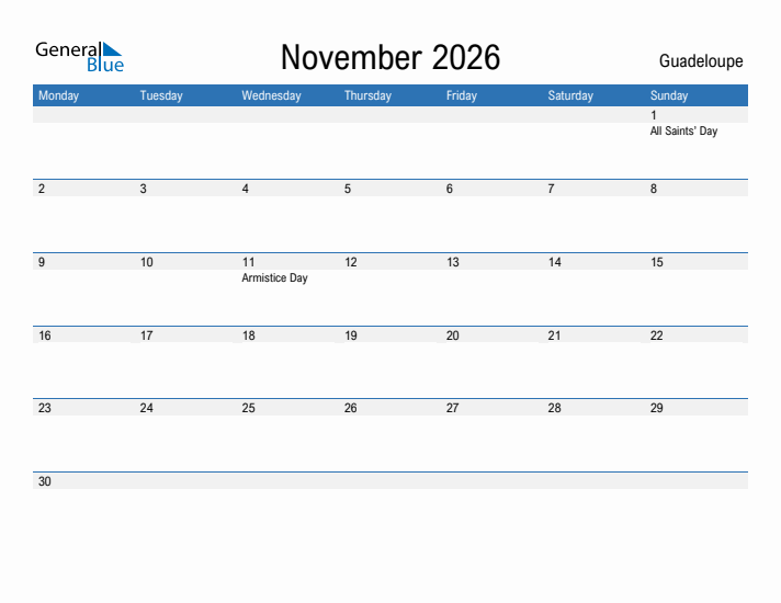 Fillable November 2026 Calendar