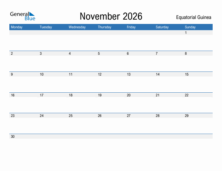 Fillable November 2026 Calendar