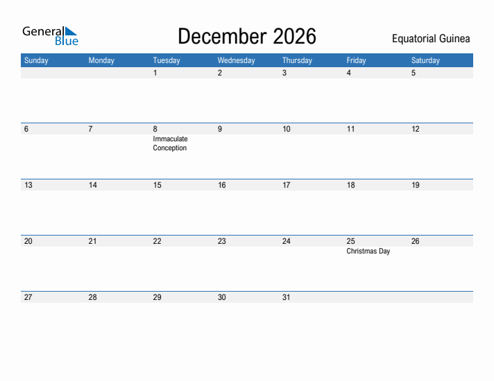 Fillable December 2026 Calendar